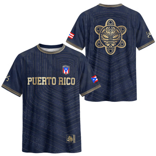 Coqui Frog Navy Gold Puerto Rico Soccer Jersey for Men and Women, Boricua Taino Tribal National, Puerto Rico Jersey, Puerto Rico Shirt, Northryn Co.