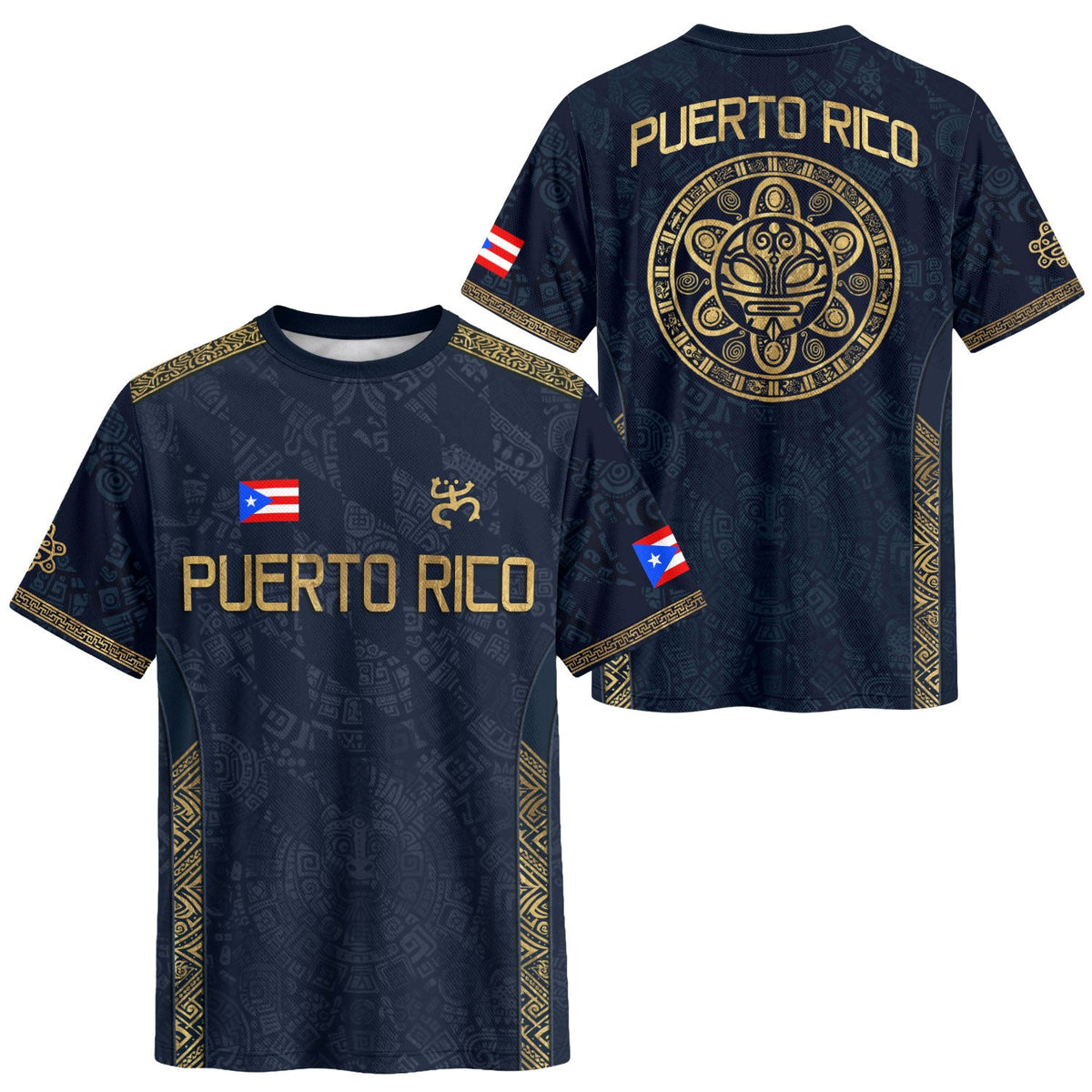 Coqui Frog Navy Gold Puerto Rico Soccer Jersey for Men and Women, Taino Boricua Pride, Top Puerto Rico Jersey and Puerto Rico Shirt, Northryn Co.