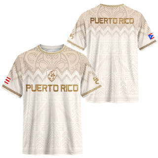 For Puerto White Gold Puerto Rico Soccer Jersey for Men and Women, Rican for Mens, Best Puerto Rico Shirt with Puerto Rico Jersey Style, Northryn Co.