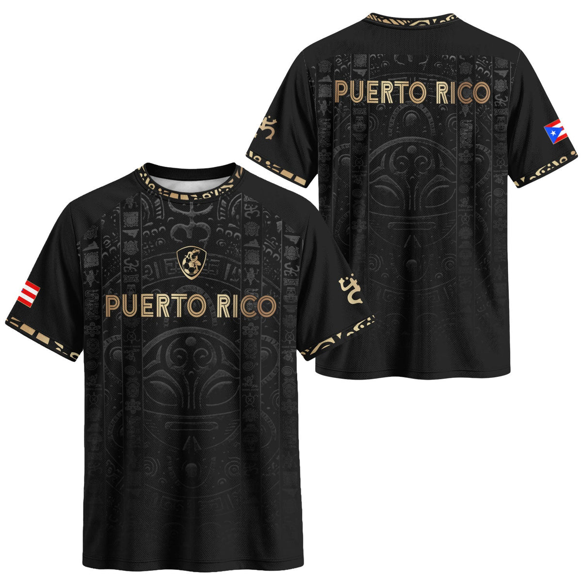 Puerto Rican Black Gold Puerto Rico Soccer Jersey for Men and Women, for Mens Fans, Bold Puerto Rico Jersey for Puerto Rico Shirt Looks, Northryn Co.