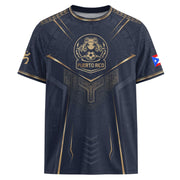 Coqui Frog Navy Gold Puerto Rico Soccer Jersey for Men and Women, Taino Crest Heritage, Top Puerto Rico Jersey and Puerto Rico Shirt, Northryn Co.