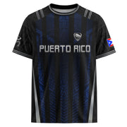 Taino Sun Navy Black Puerto Rico Soccer Jersey for Men and Women, Midnight & Symbol Midnight Blue, Puerto Rico Shirt, Puerto Rico Jersey, Northryn Co.