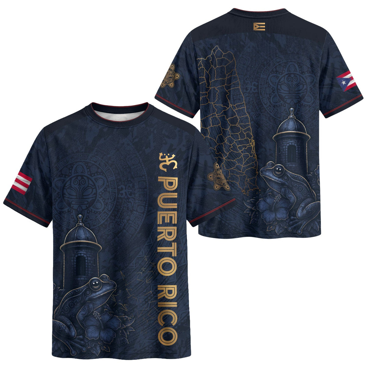 Puerto Rico Soccer Jersey in Navy for for Men and Women, Puerto Rican Stylish Athletic Shirts for, Puerto Rico Shirt, Puerto Rico Jersey, Northryn Co.