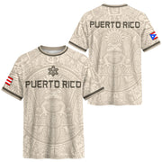 Coqui Frog Beige Puerto Rico Soccer Jersey for Men and Women, Taino Sun Puerto Rican Heritage, Puerto Rico Shirt and Puerto Rico Jersey, Northryn Co.