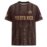 Boricua Pride Maroon Gold Puerto Rico Soccer Jersey for Men and Women, Taino Heritage, Top Puerto Rico Jersey and Puerto Rico Shirt, Northryn Co.