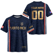 Custom Puerto Rico Soccer Jersey for Men and Women, Navy Blue Puerto Rican Spirit, Personalized Football Jersey as a Puerto Rico Shirt, Northryn Co.