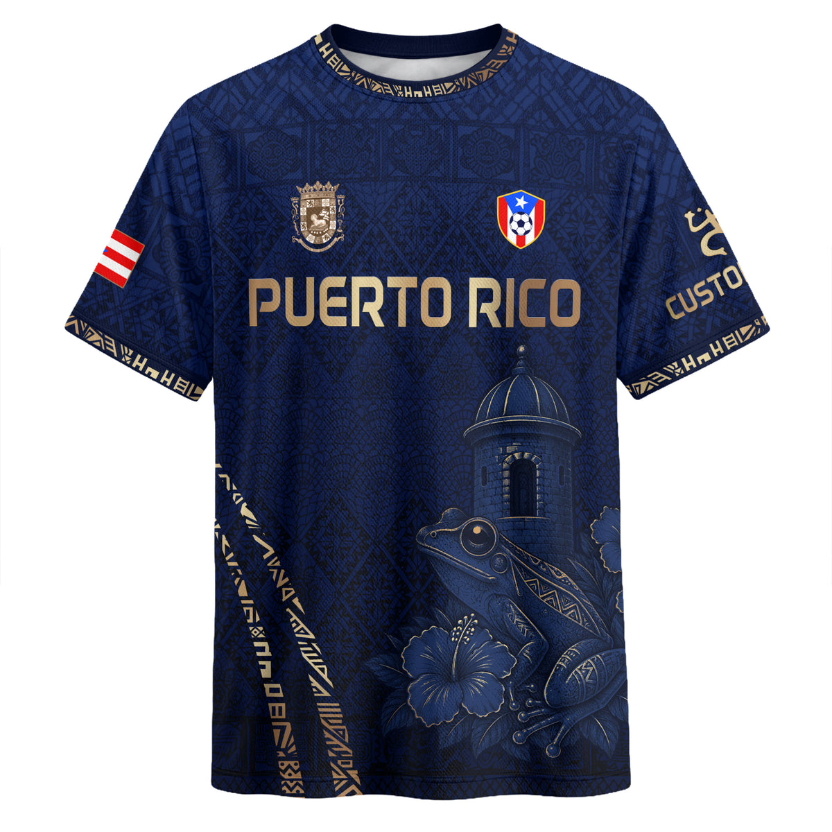 Custom Puerto Rico Soccer Jersey for Men and Women, El Morro Coqui Navy Blue Boricua Apparel, Top Puerto Rico Jersey and Puerto Rico Shirt, Northryn Co.