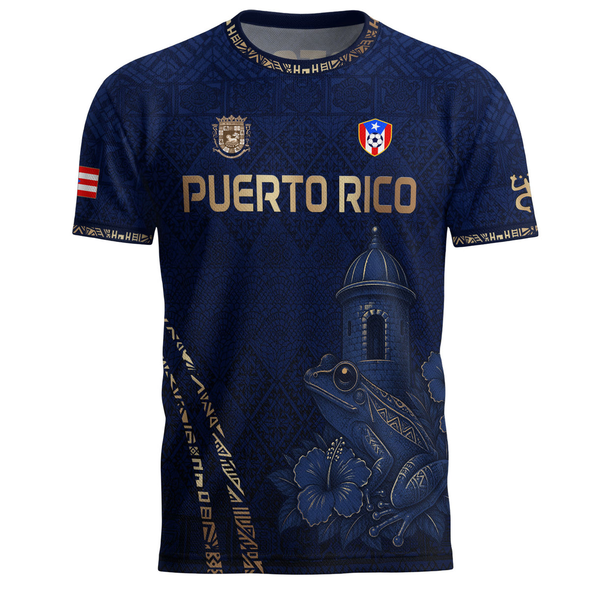 Puerto Rico Soccer Jersey El Morro Coqui Navy Blue Football Shirt Men Boricua Apparel