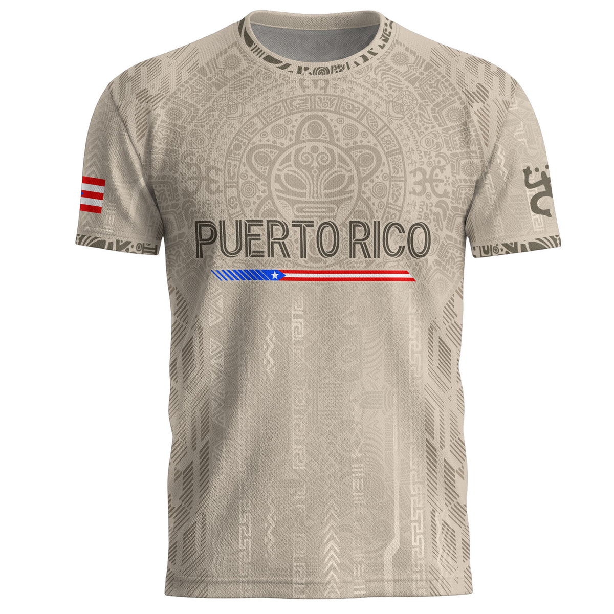 Puerto Rico Soccer Jersey Taíno Heritage Sand Beige Football Shirt Men Boricua Apparel