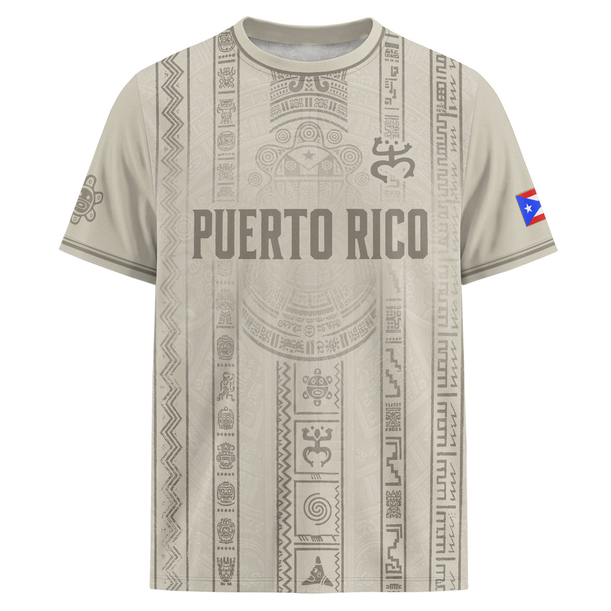 Camiseta de fútbol con máscara taína boricua azul marino de Puerto Rico, bandera tribal, orgullo nacional