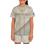 Kids Puerto Rico Soccer Jersey, Classic Beige Taino Coqui Frog for Boy and Girl, Youth Soccer Jersey with Puerto Rico Kids Soccer Jersey, Northryn Co.