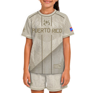 Kids Puerto Rico Soccer Jersey, Classic Beige Taino Coqui Frog for Boy and Girl, Youth Soccer Jersey with Puerto Rico Kids Soccer Jersey, Northryn Co.