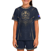 Gold Coqui, Kids Puerto Rico Soccer Jersey for Boy and Girl with Taino Heritage, Puerto Rico Kids Soccer Jersey with Youth Soccer Jersey, Northryn Co.