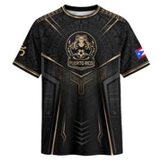 Taino Sun Black Gold Puerto Rico Soccer Jersey for Men and Women, Coquí Frog Crest - Tribal, Puerto Rico Shirt and Puerto Rico Jersey, Northryn Co.