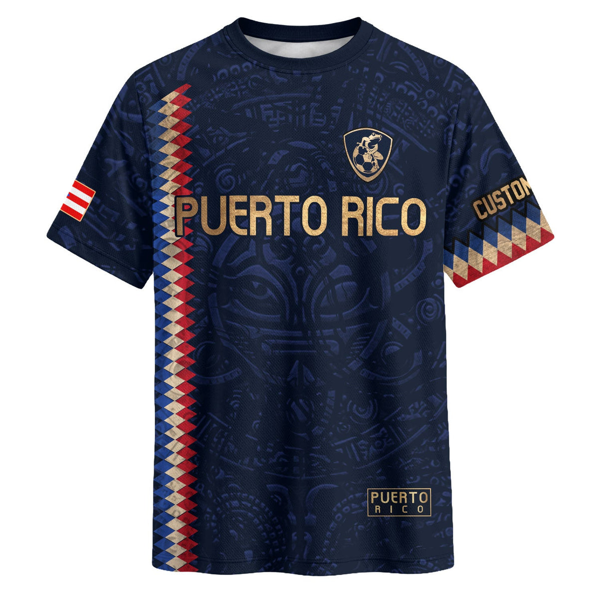 Custom Puerto Rico Soccer Jersey for Men and Women, Navy Blue Puerto Rican Spirit, Personalized Football Jersey as a Puerto Rico Shirt, Northryn Co.