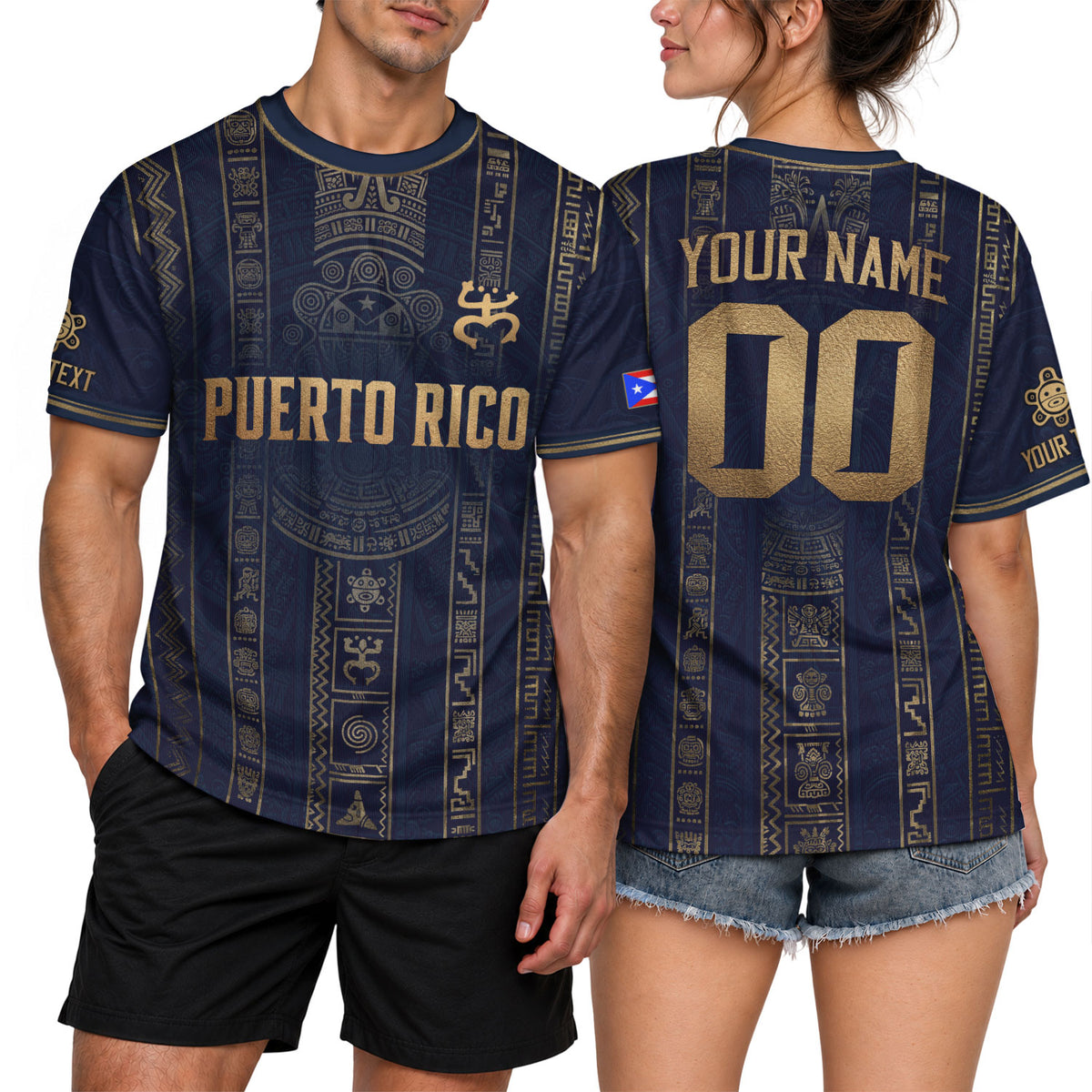 Custom Coqui Frog Navy Puerto Rico Soccer Jersey for Men and Women, Boricua Taino Culture Graphic, Top Puerto Rico Jersey and Puerto Rico Shirt, Northryn Co.