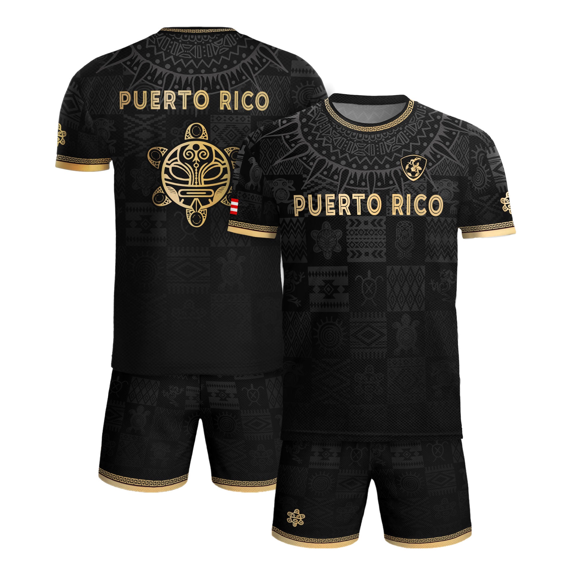 Black Gold Puerto Rico Soccer Jersey for Men Puerto Rican Jersey Men Puerto Rico Jersey Mens Soccer Shirt