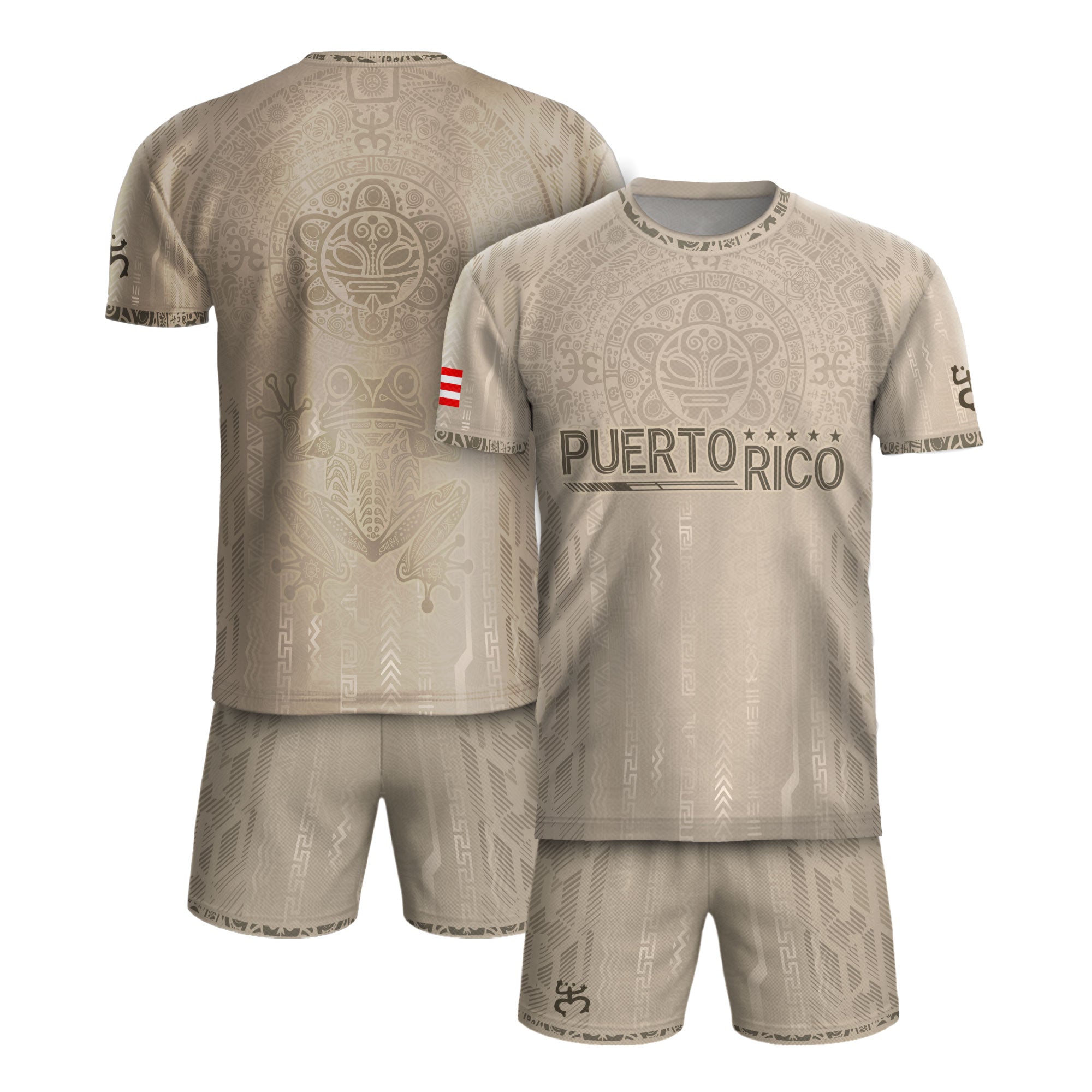 Puerto Rico Soccer Jersey Beige Premium for Men – Puerto Rican Shirt, Puerto Rico Jerseys for Men