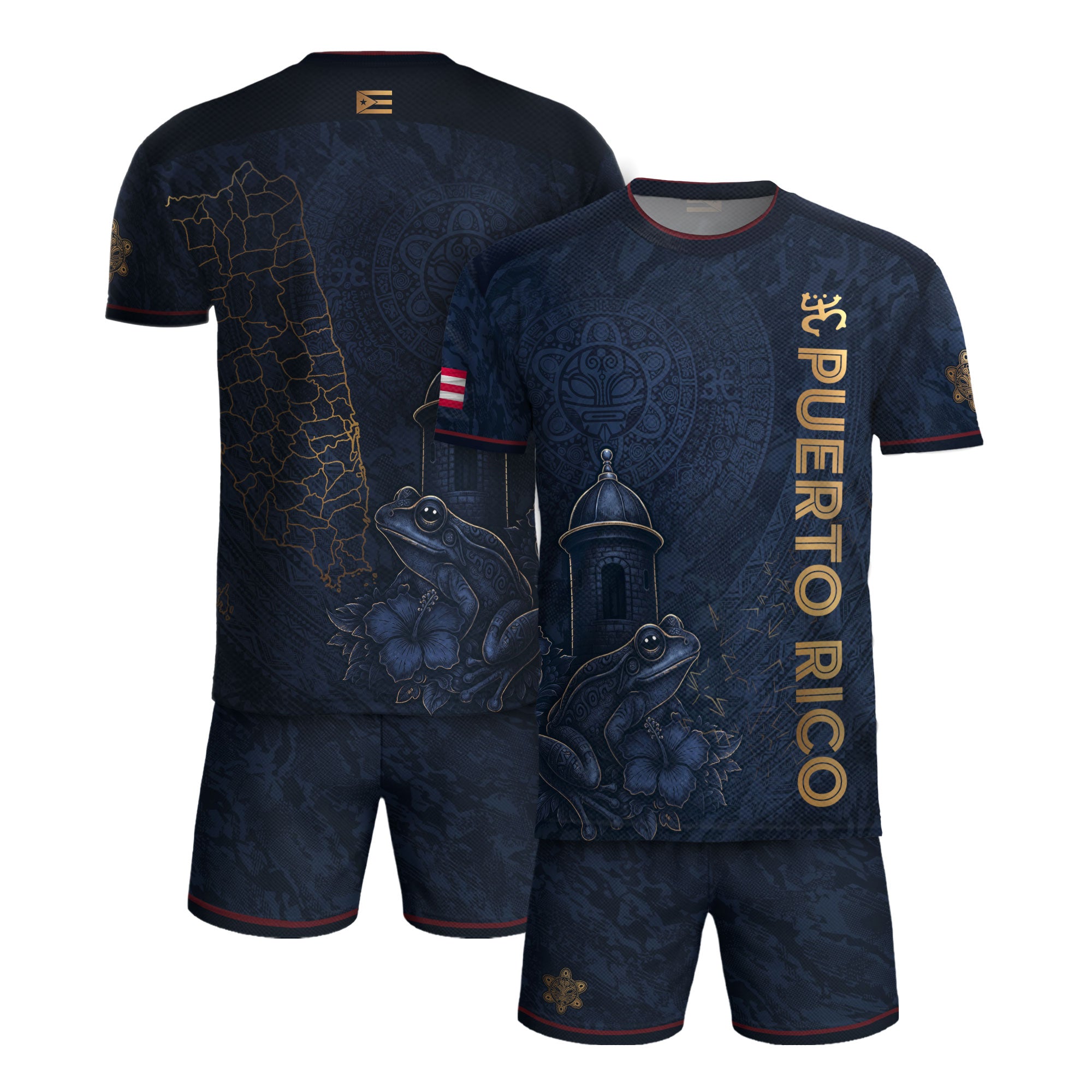 Navy Puerto Rico Soccer Jersey for Men Premium Puerto Rican Jersey Stylish Athletic Shirt Puerto Rico Shirts for Men