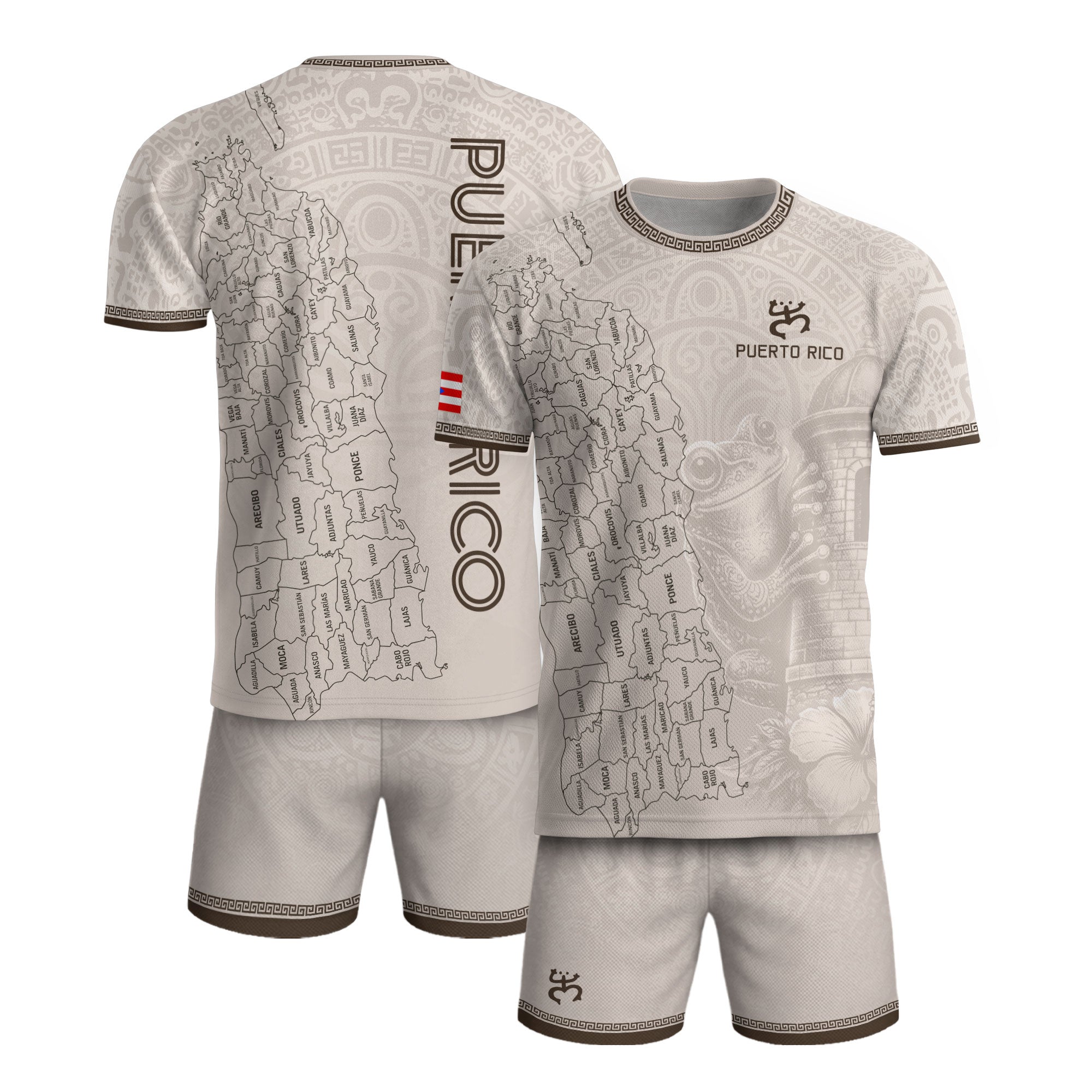 Camiseta de fútbol con máscara taína boricua azul marino de Puerto Rico, bandera tribal, orgullo nacional