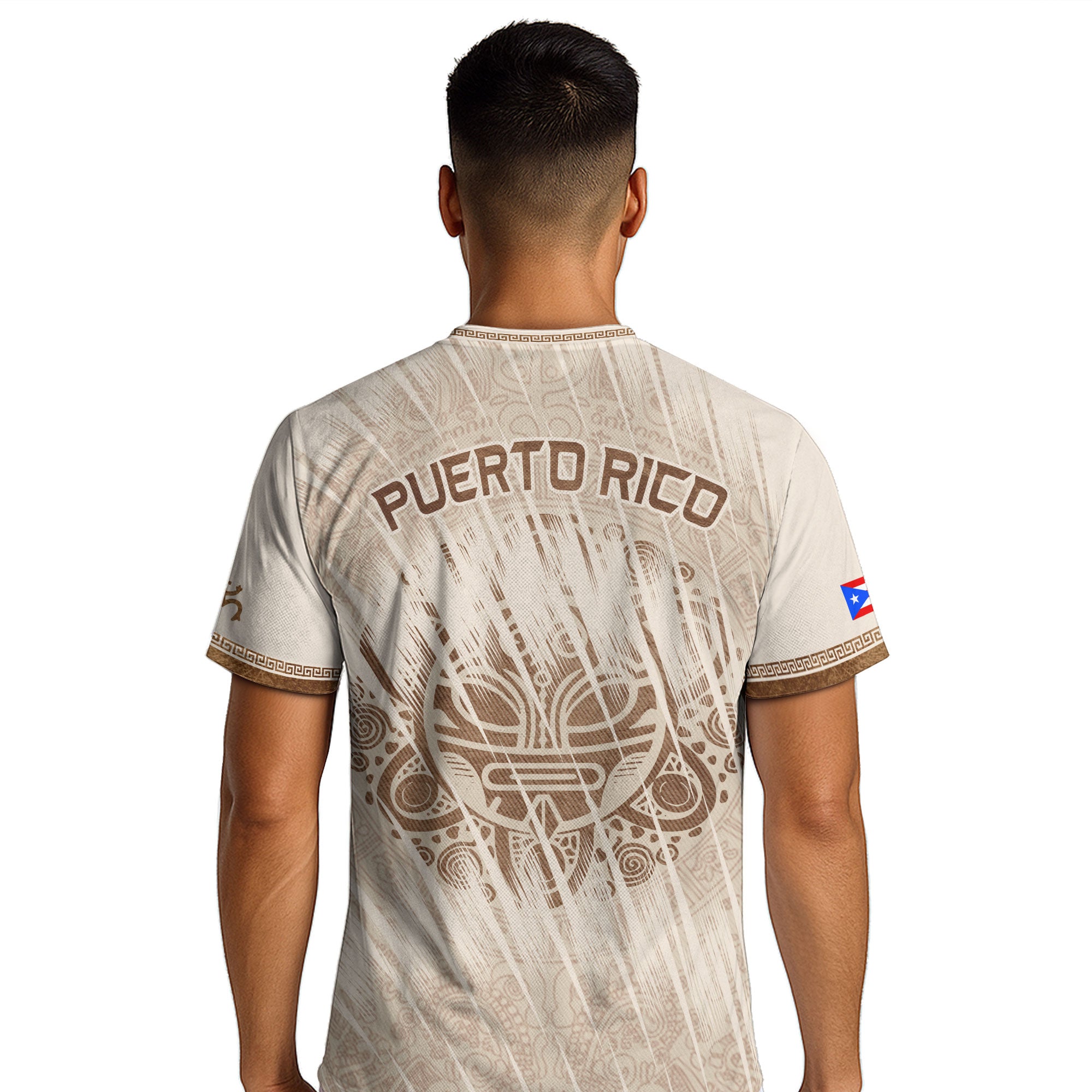 Beige Puerto Rico Soccer Jersey Men Puerto Rican Jersey for Men Puerto Rico Jersey Mens Soccer Shirt