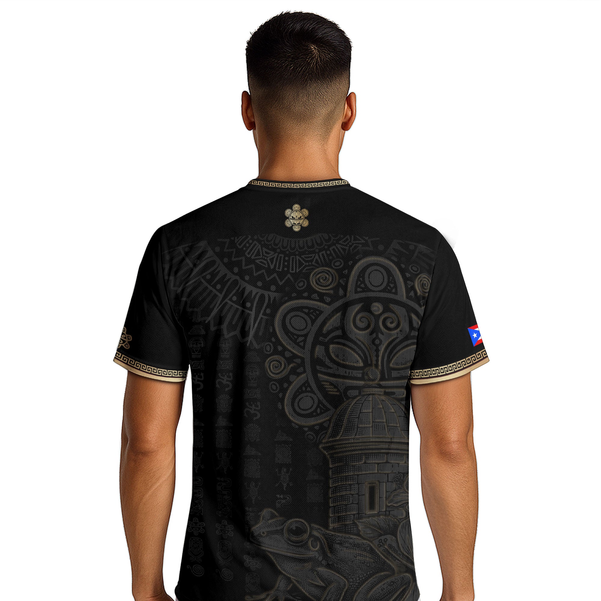 Black Gold Puerto Rico Jersey Men Puerto Rican Soccer Jersey for Men Puerto Rico Soccer Shirt Mens
