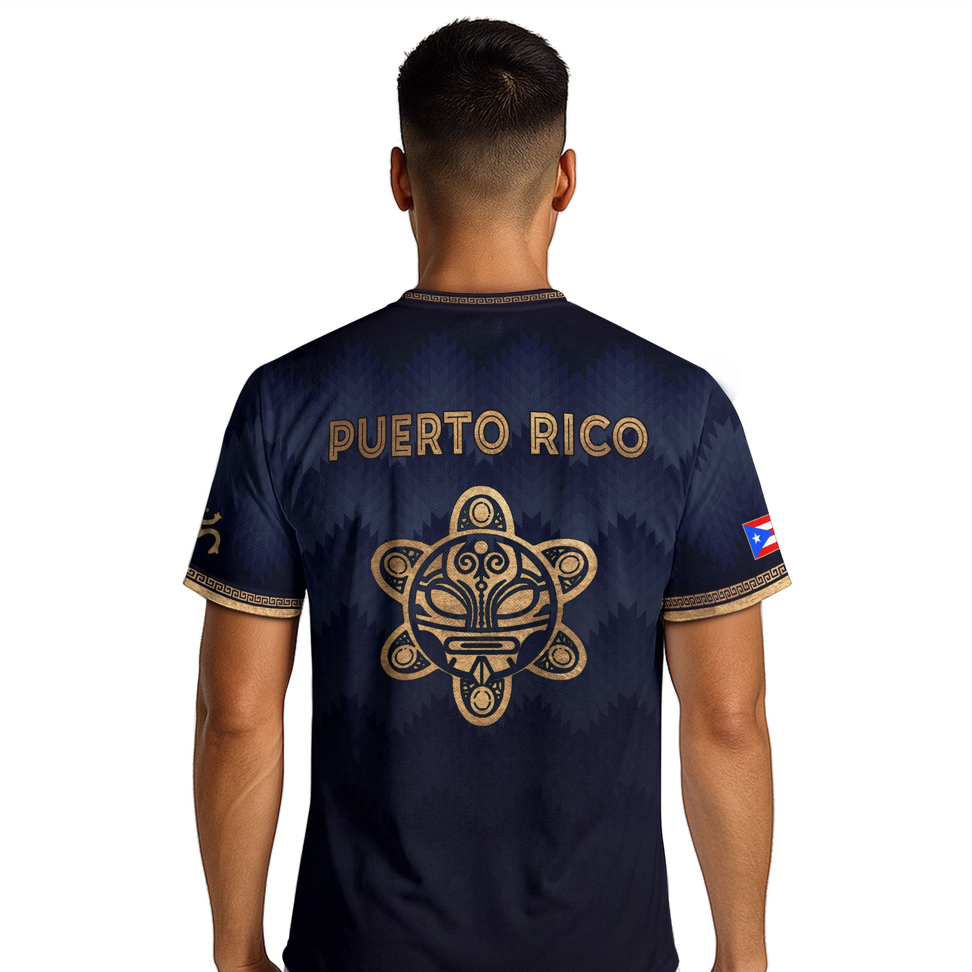 Navy Gold Puerto Rico Soccer Jersey for Men Puerto Rican Jersey Men Puerto Rico Jersey Mens Soccer Shirt