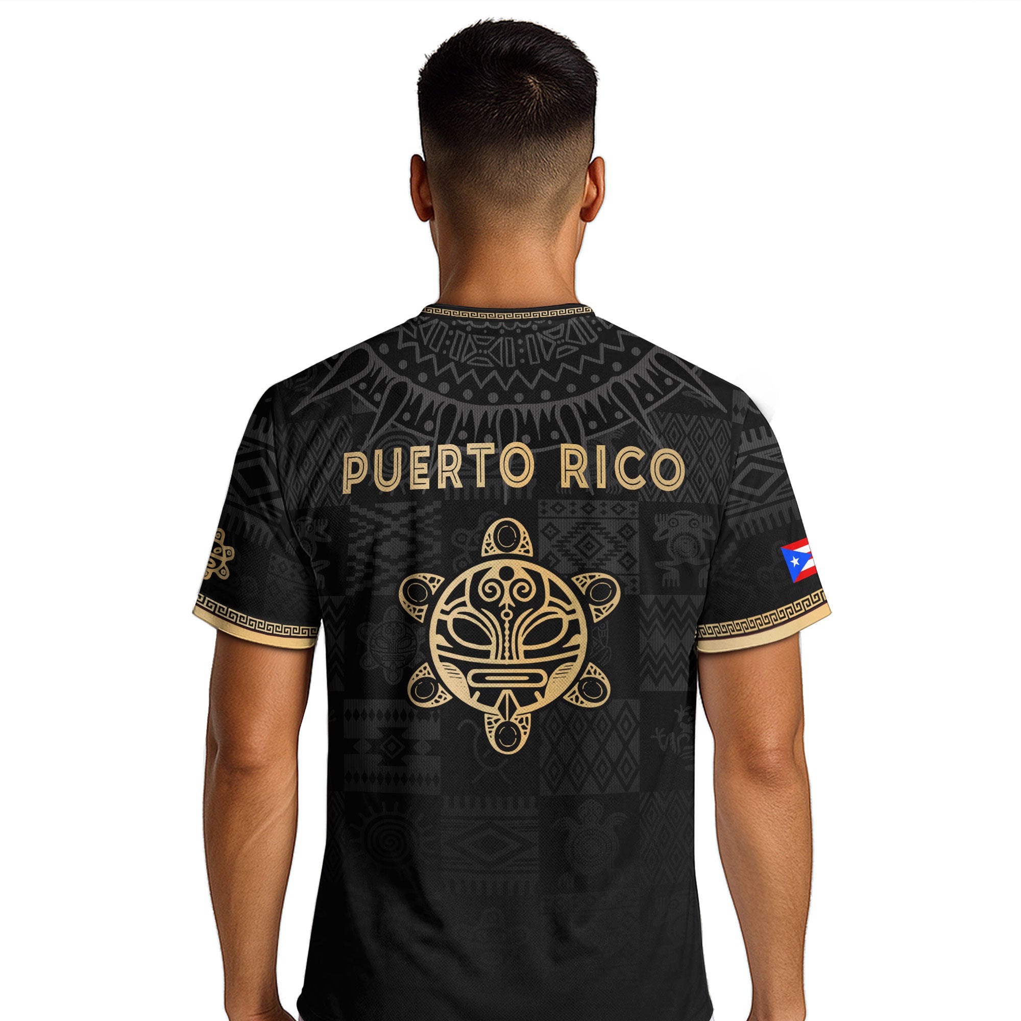 Black Gold Puerto Rico Soccer Jersey for Men Puerto Rican Jersey Men Puerto Rico Jersey Mens Soccer Shirt