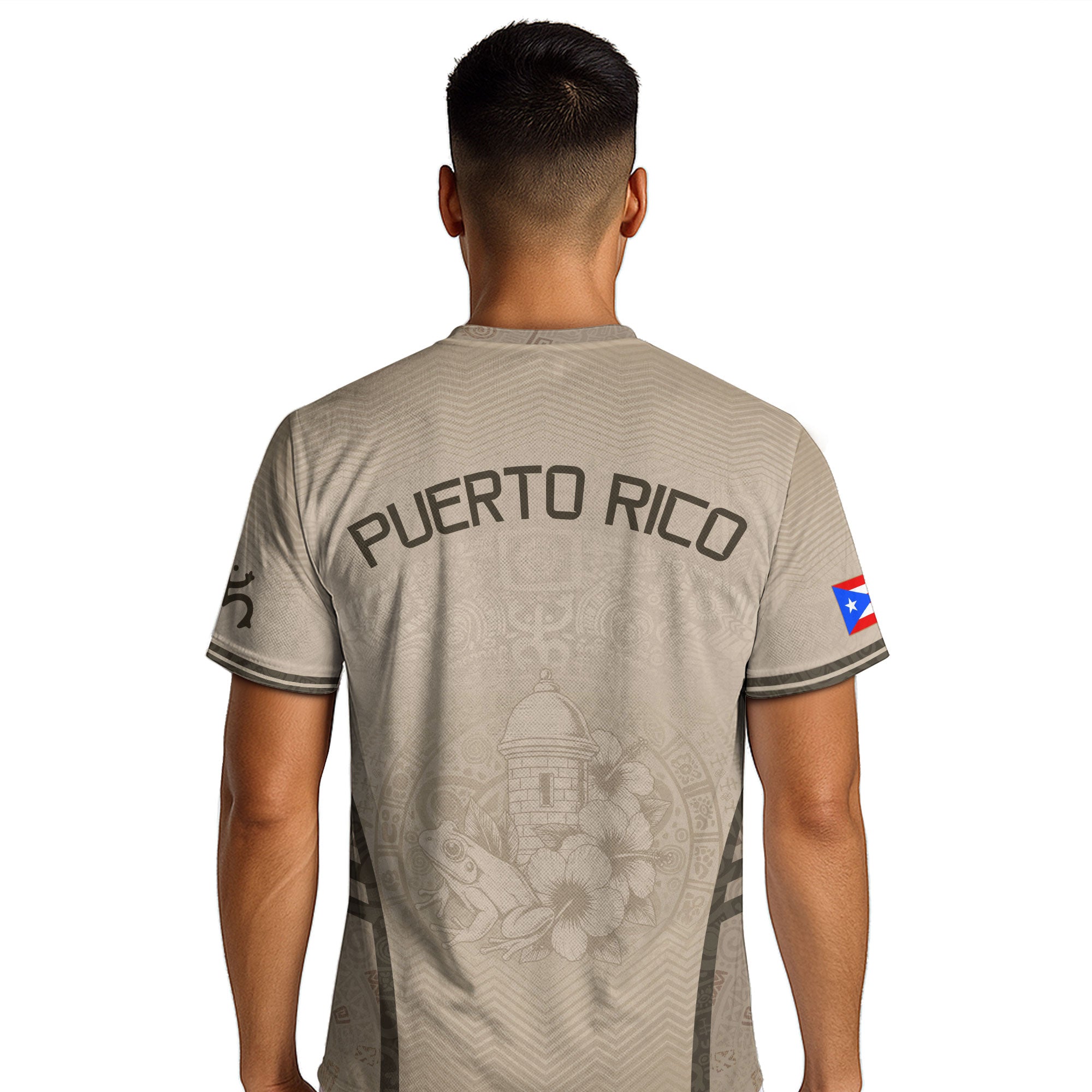 Beige Puerto Rico Soccer Jersey for Men – Puerto Rican Shirt, Puerto Rico Jerseys, Puerto Rico Shirts for Men