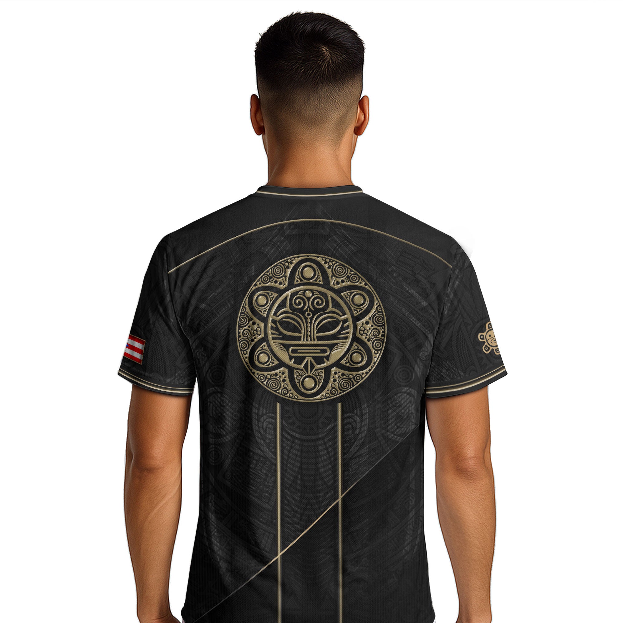 Puerto Rico Soccer Jersey Taino Coquí Black Gold Flag Football Shirt Men Women Gift