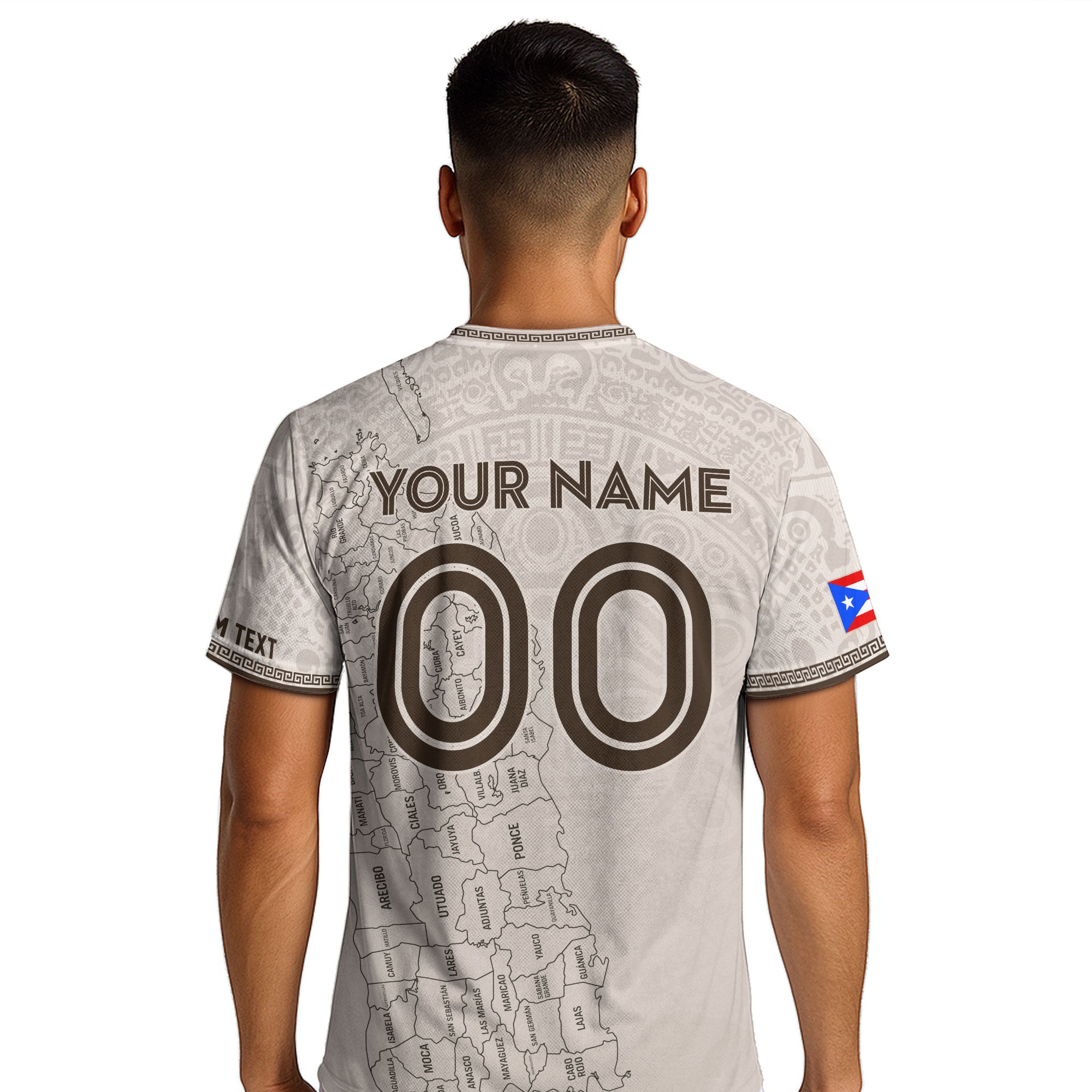 Beige Puerto Rico Soccer Jersey Map Coqui Frog Boricua Pride Personalized Shirt