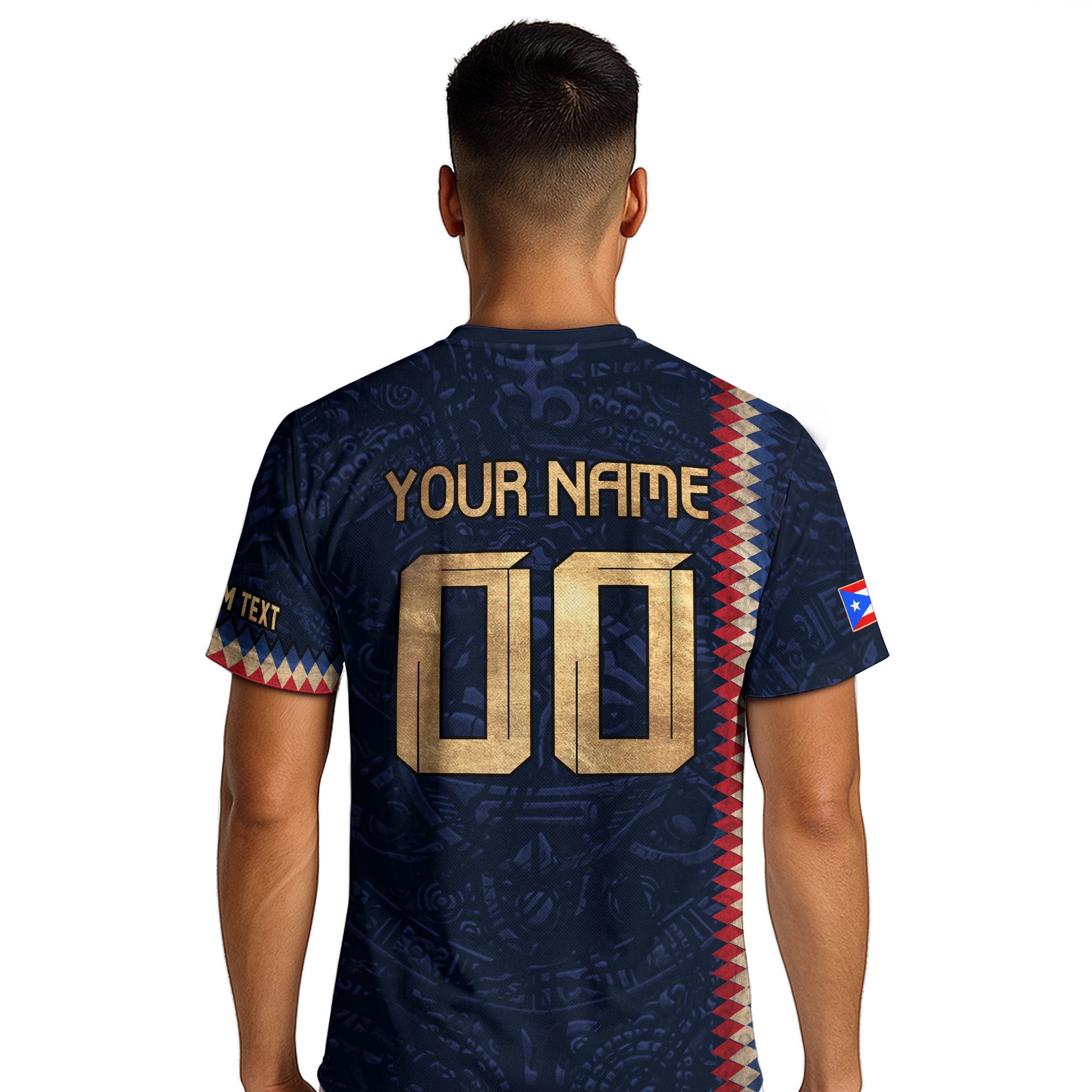 Custom Puerto Rico Soccer Jersey Navy Blue – Puerto Rican Jersey Men & Women, Puerto Rico Jerseys for Fans