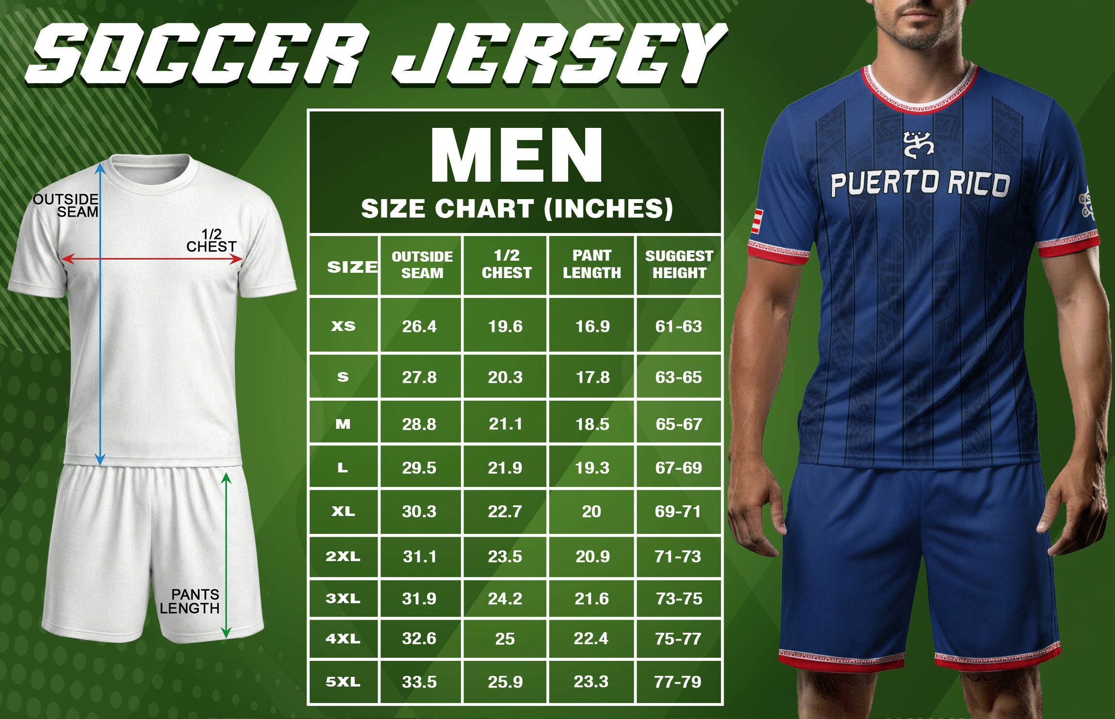 Puerto Rico Football Jersey Striped Navy Soccer Shirt Boricua Pride Gift Men