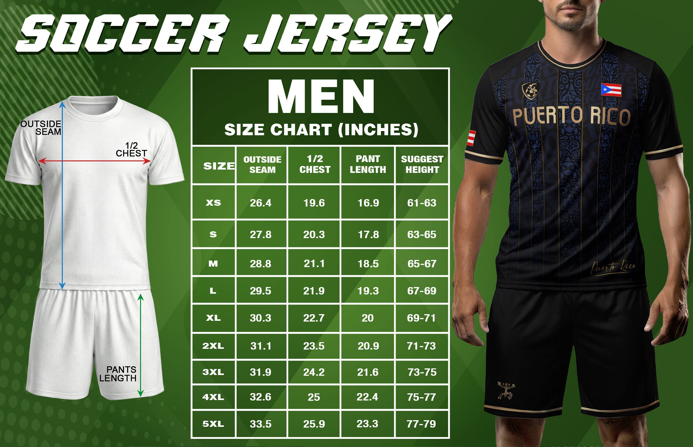 Navy Puerto Rico Soccer Jersey Taino Heritage Gold Coqui Print Boricua Football Shirt Men
