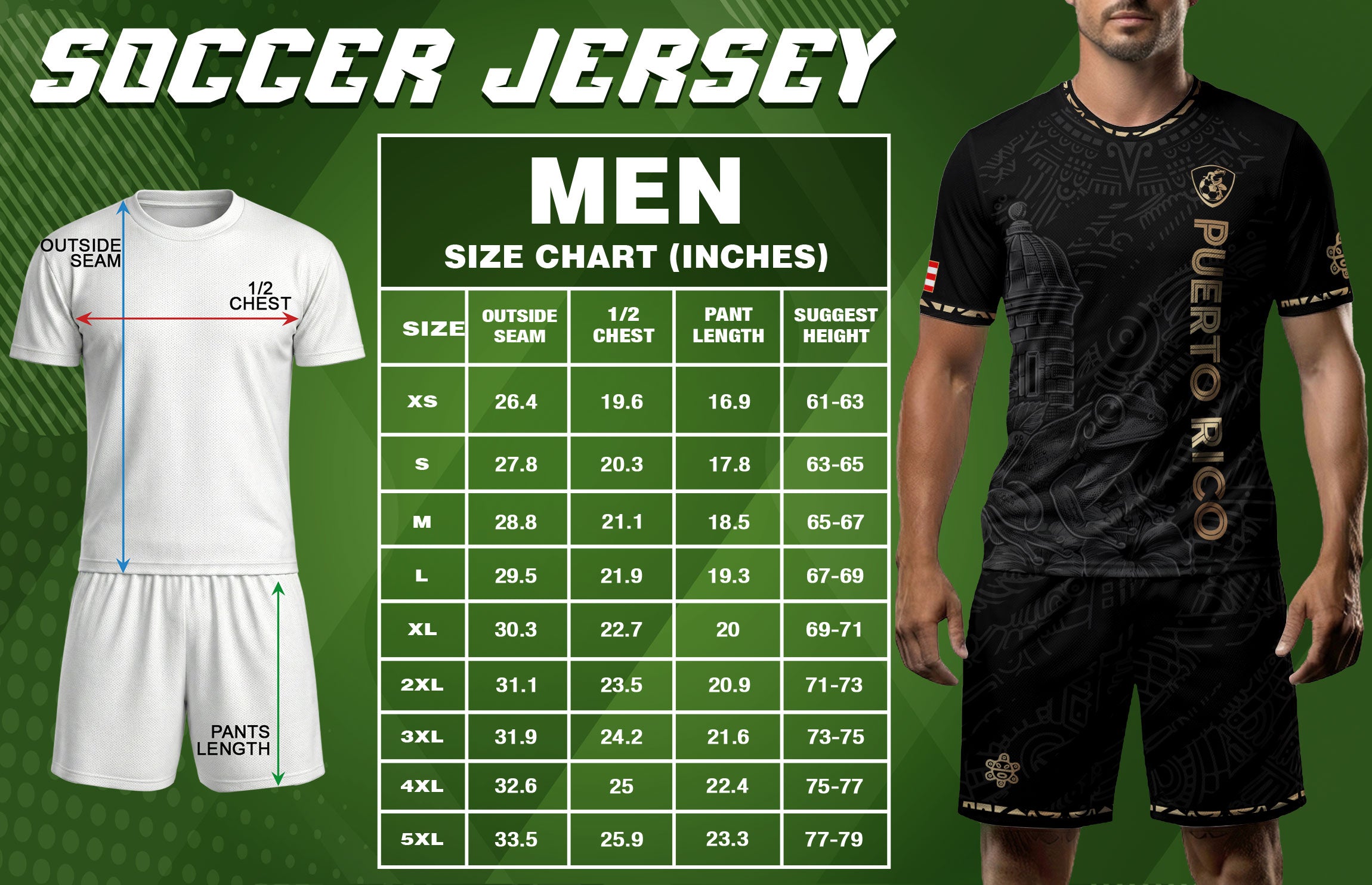Black Puerto Rican Soccer Jersey for Men Puerto Rico Jersey Men Puerto Rican Jersey Mens Soccer Shirt