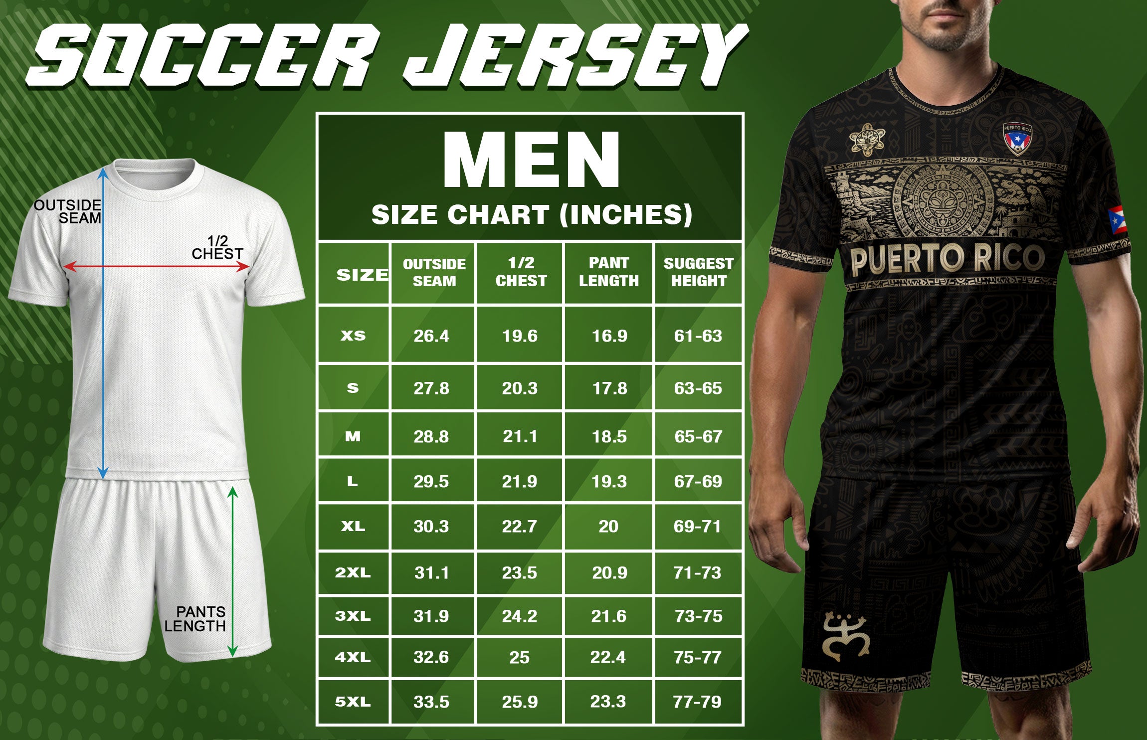 Puerto Rico Soccer Jersey - Black Taino Culture Heritage Gold Edition Football Shirt