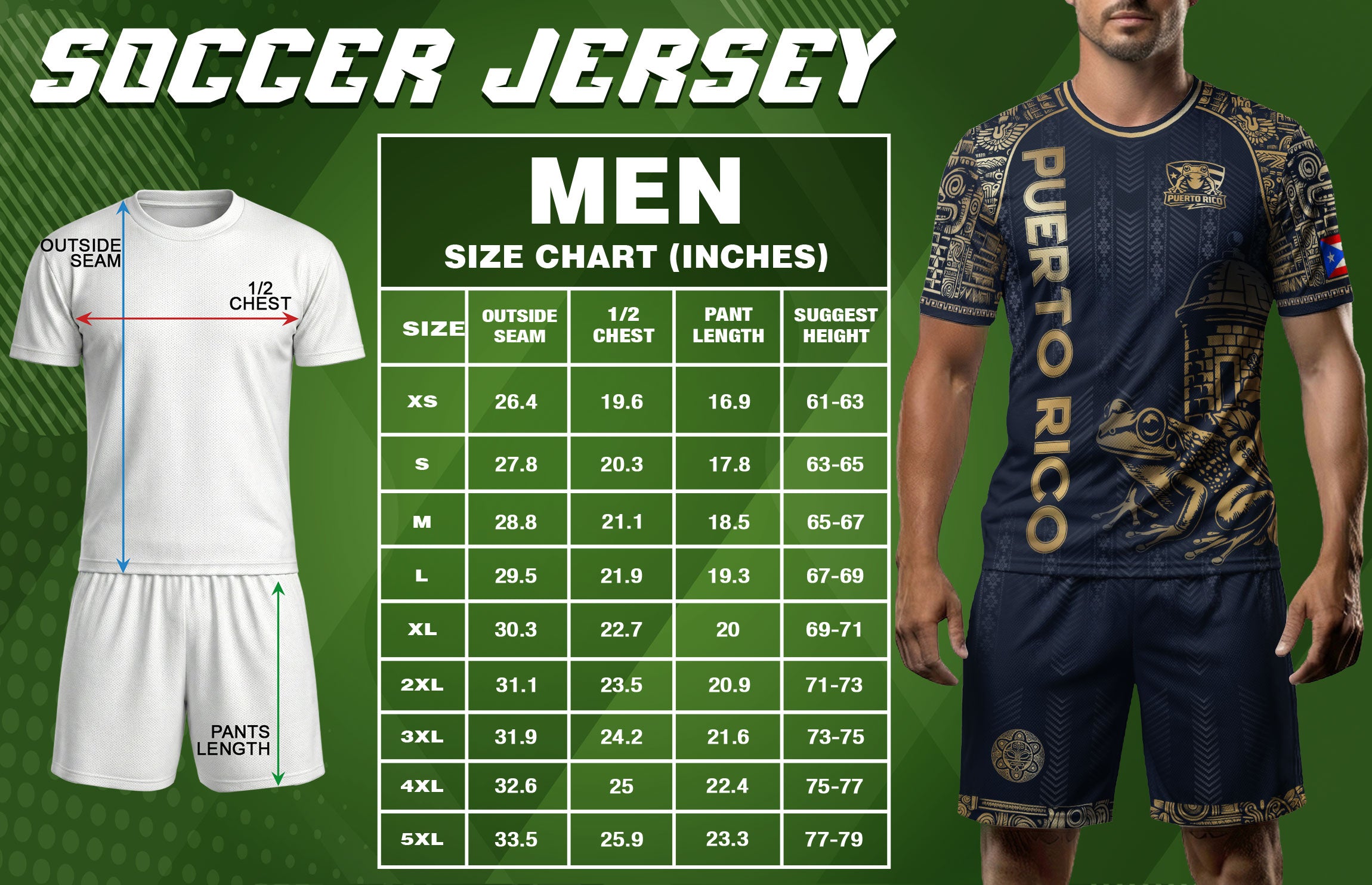Puerto Rico Heritage Navy Gold Island Spirit Coqui Frog El Morro Graphic Pride Soccer Jersey