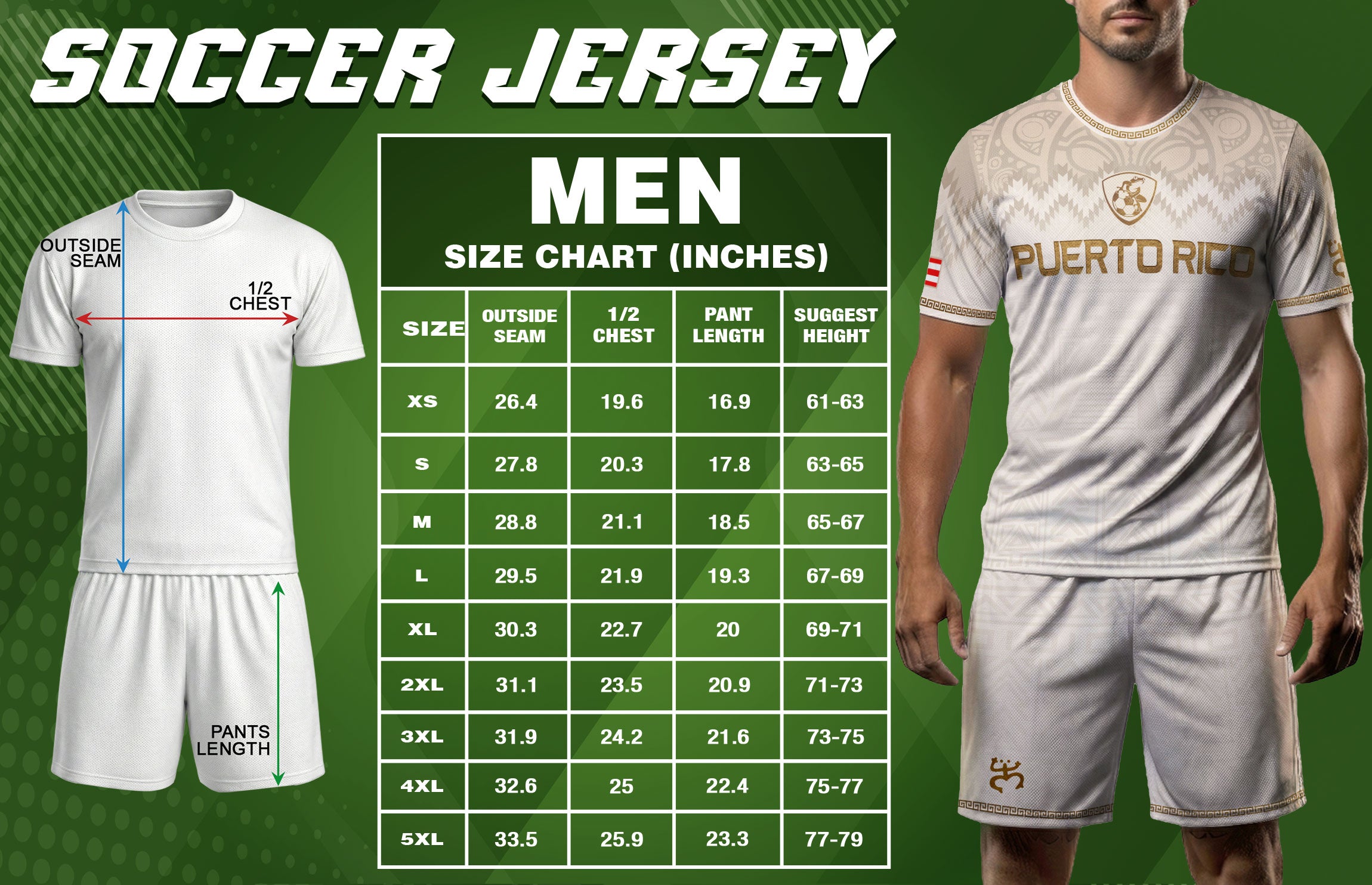 White Gold Puerto Rico Soccer Jersey for Men Puerto Rican Jersey Men Puerto Rico Soccer Shirt for Mens