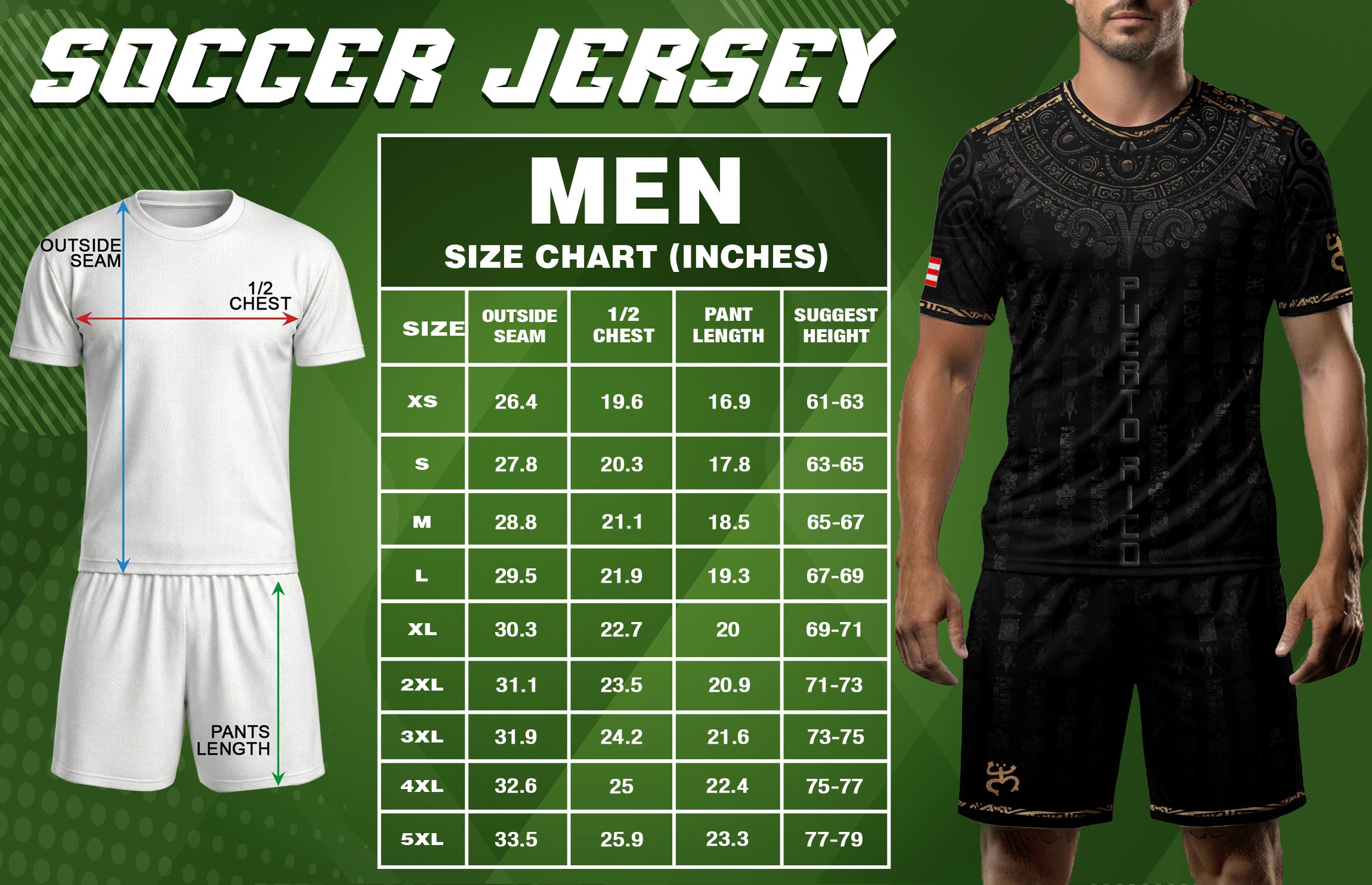 Black Puerto Rican Soccer Jersey for Men Puerto Rico Jersey Men Puerto Rico Soccer Shirt Mens