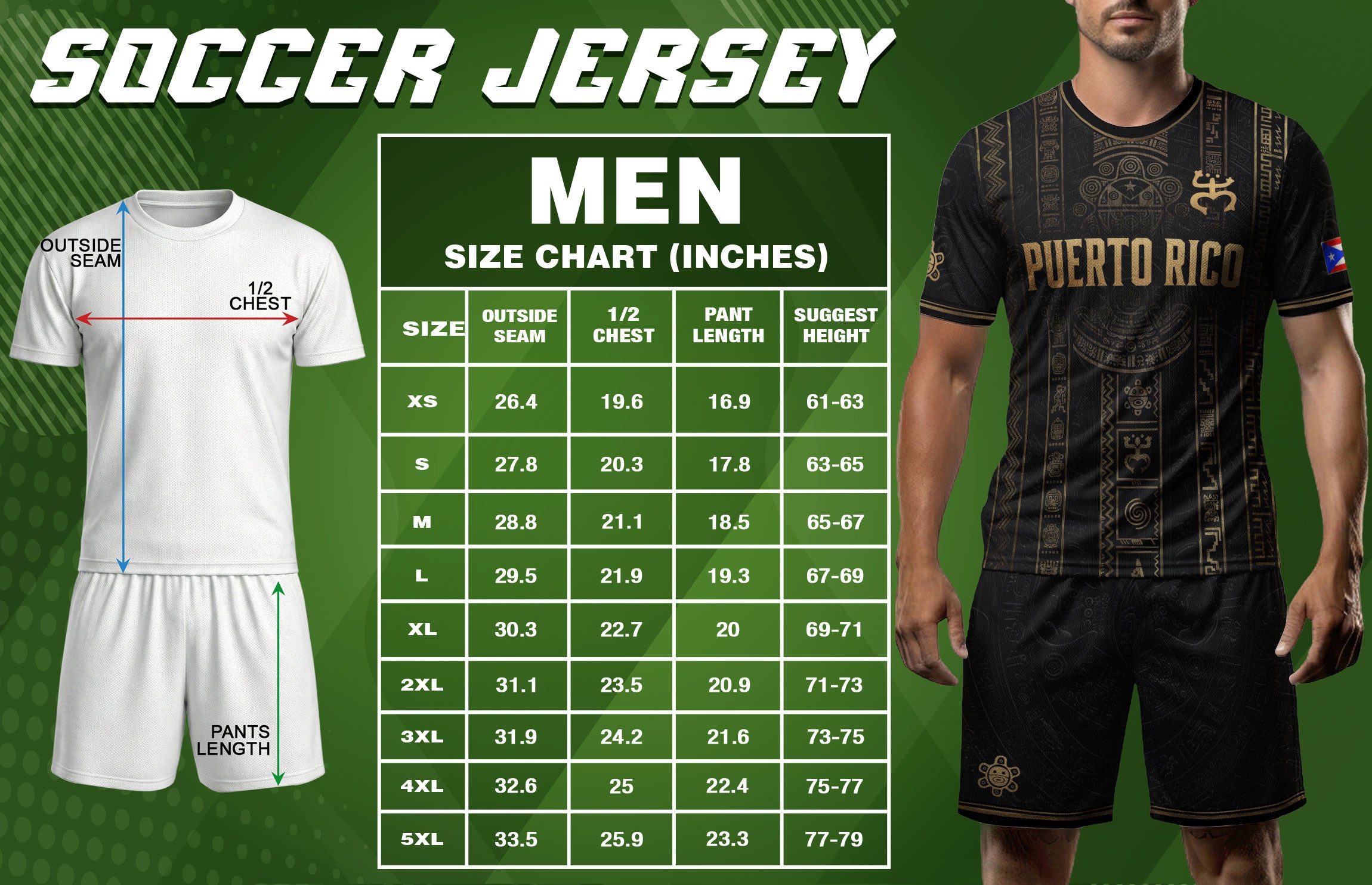 Black Puerto Rico Soccer Jersey Taino Heritage Petroglyph Football Shirt