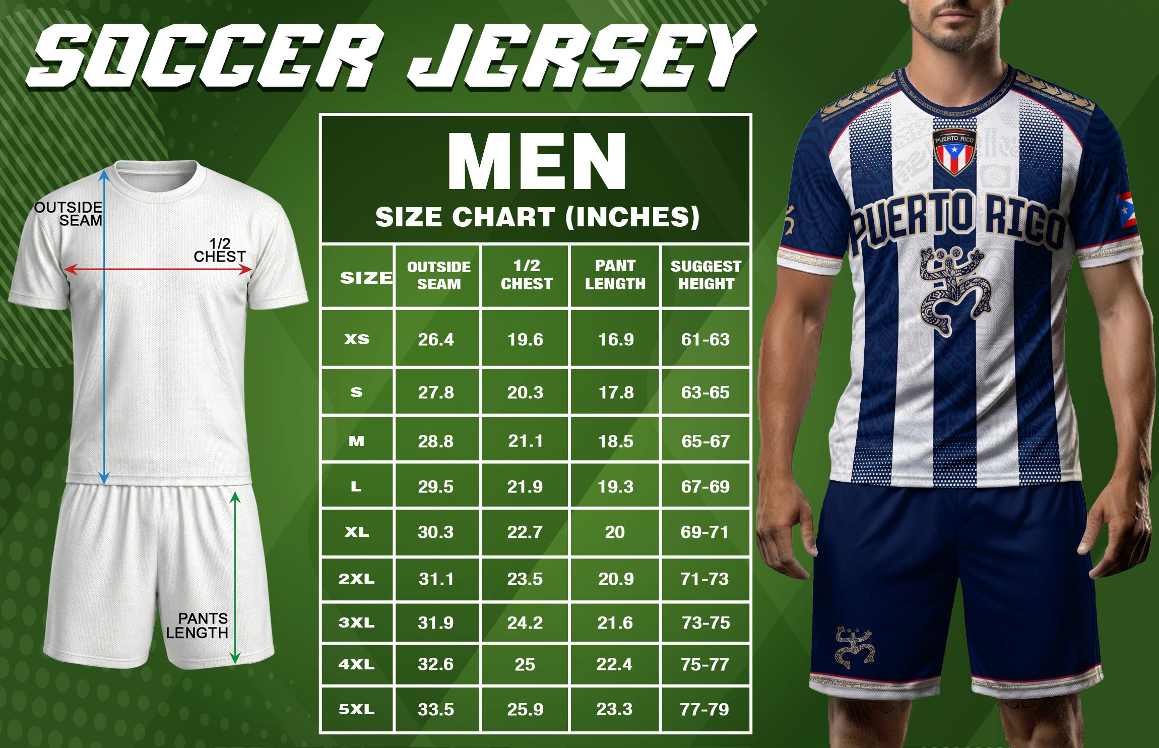 Puerto Rico Soccer Jersey Shirt Blue White Striped Boricua Football Fan Jersey Unisex