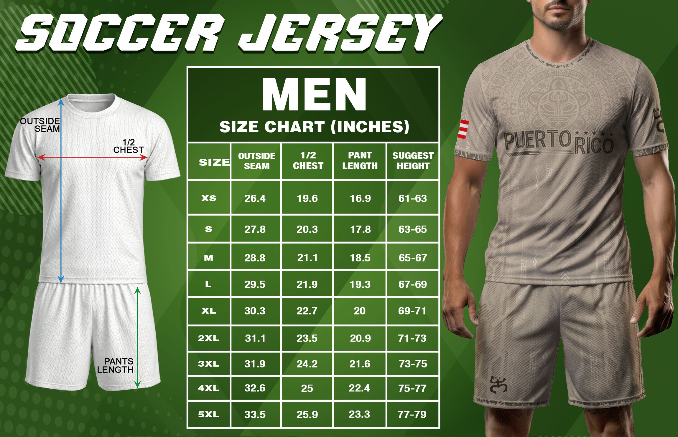 Puerto Rico Soccer Jersey Beige Premium for Men – Puerto Rican Shirt, Puerto Rico Jerseys for Men