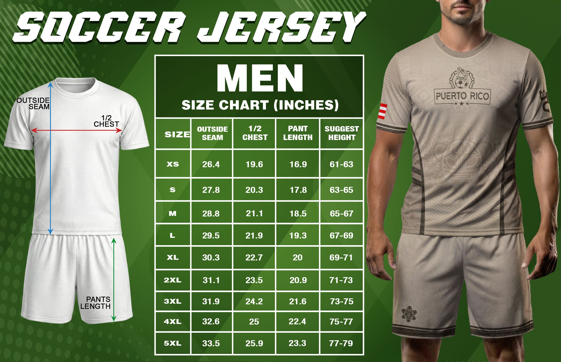 Beige Puerto Rico Soccer Jersey for Men – Puerto Rican Shirt, Puerto Rico Jerseys, Puerto Rico Shirts for Men