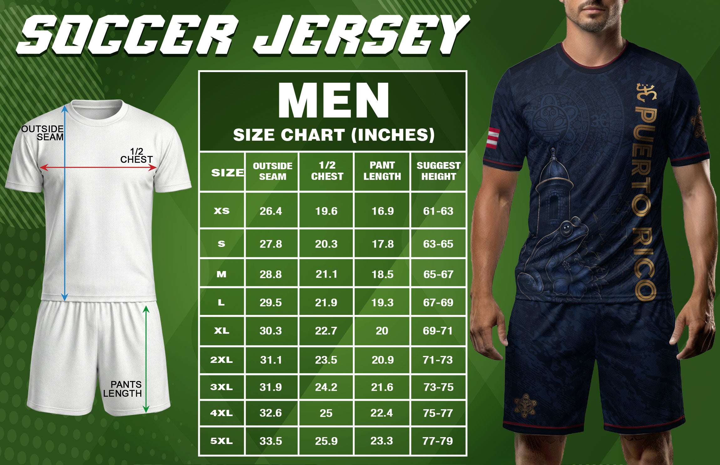 Navy Puerto Rico Soccer Jersey for Men Premium Puerto Rican Jersey Stylish Athletic Shirt Puerto Rico Shirts for Men