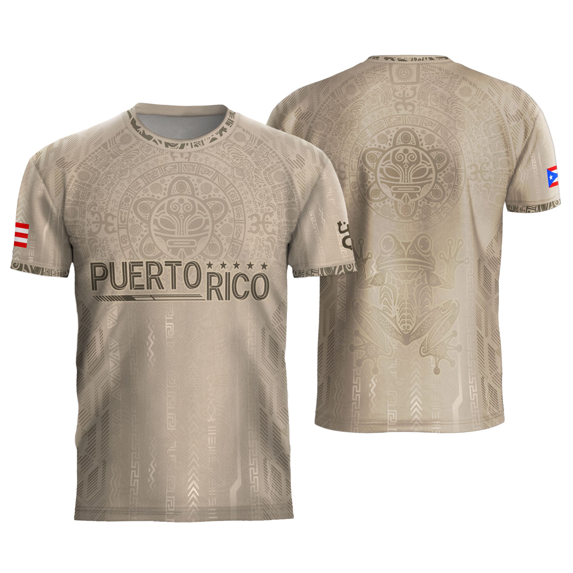 Puerto Rico Soccer Jersey Beige Premium for Men – Puerto Rican Shirt, Puerto Rico Jerseys for Men