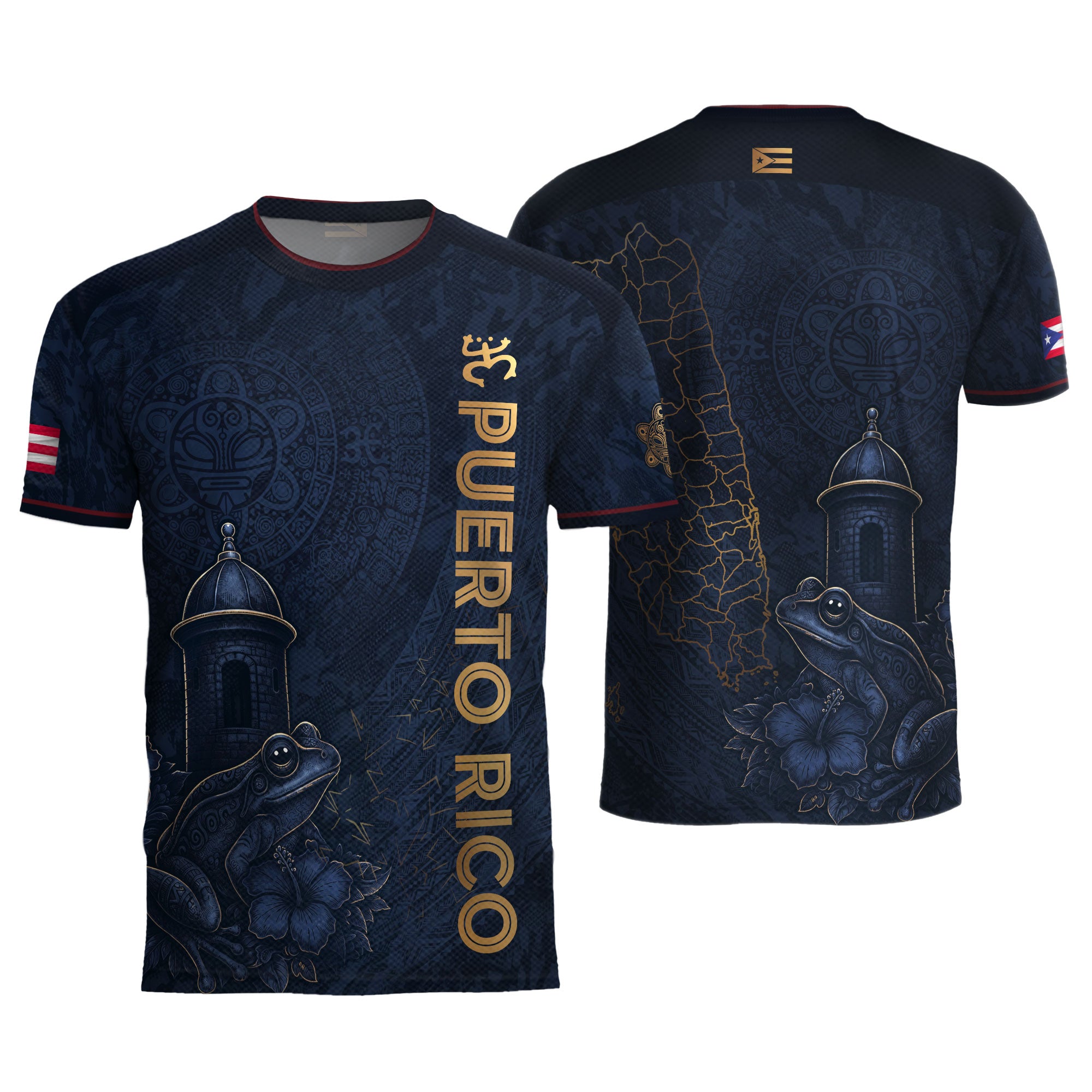 Navy Puerto Rico Soccer Jersey for Men Premium Puerto Rican Jersey Stylish Athletic Shirt Puerto Rico Shirts for Men