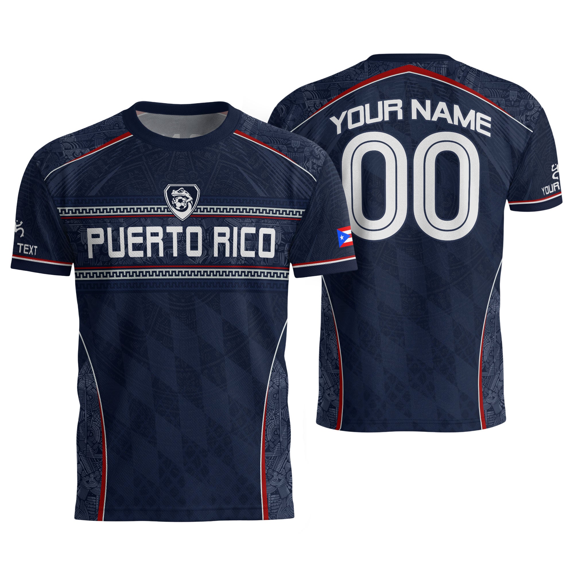 Puerto Rico Soccer Jersey Personalized Navy Blue Taino Football Shirt for Fans