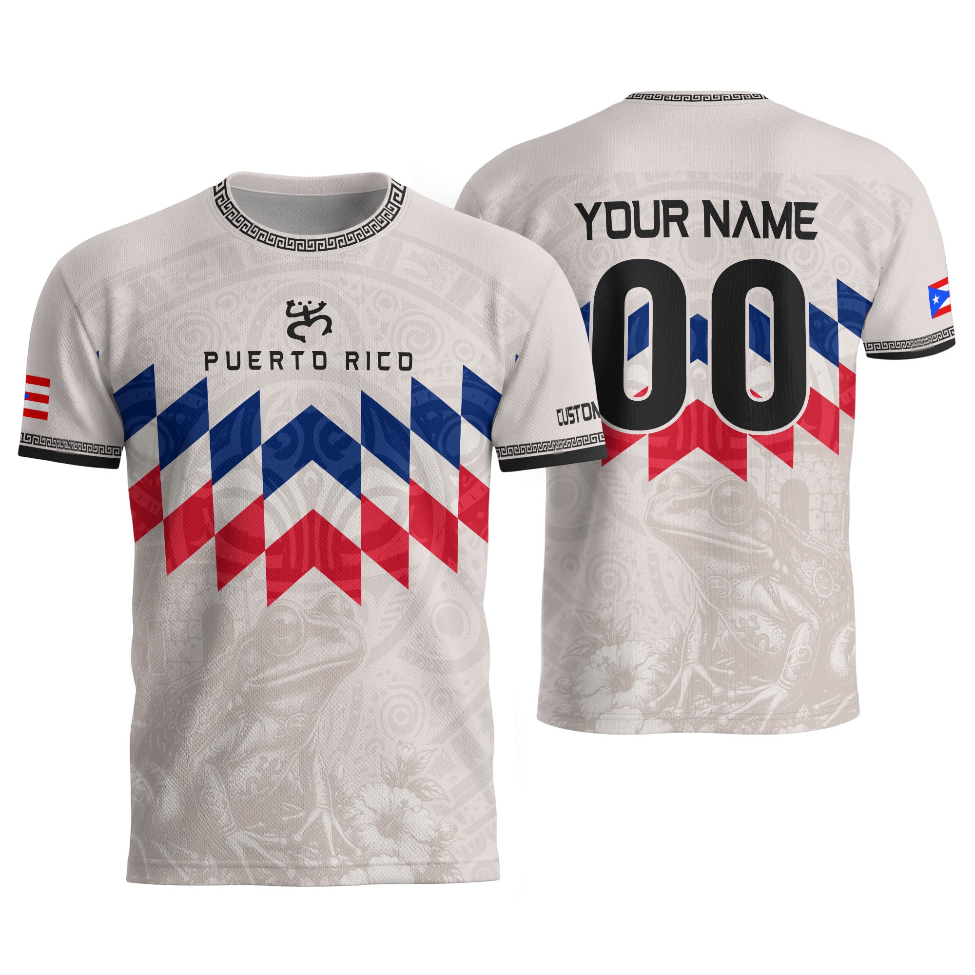 Custom Puerto Rico Soccer Jersey White – Puerto Rico Shirt, Puerto Rican Jersey Men & Women