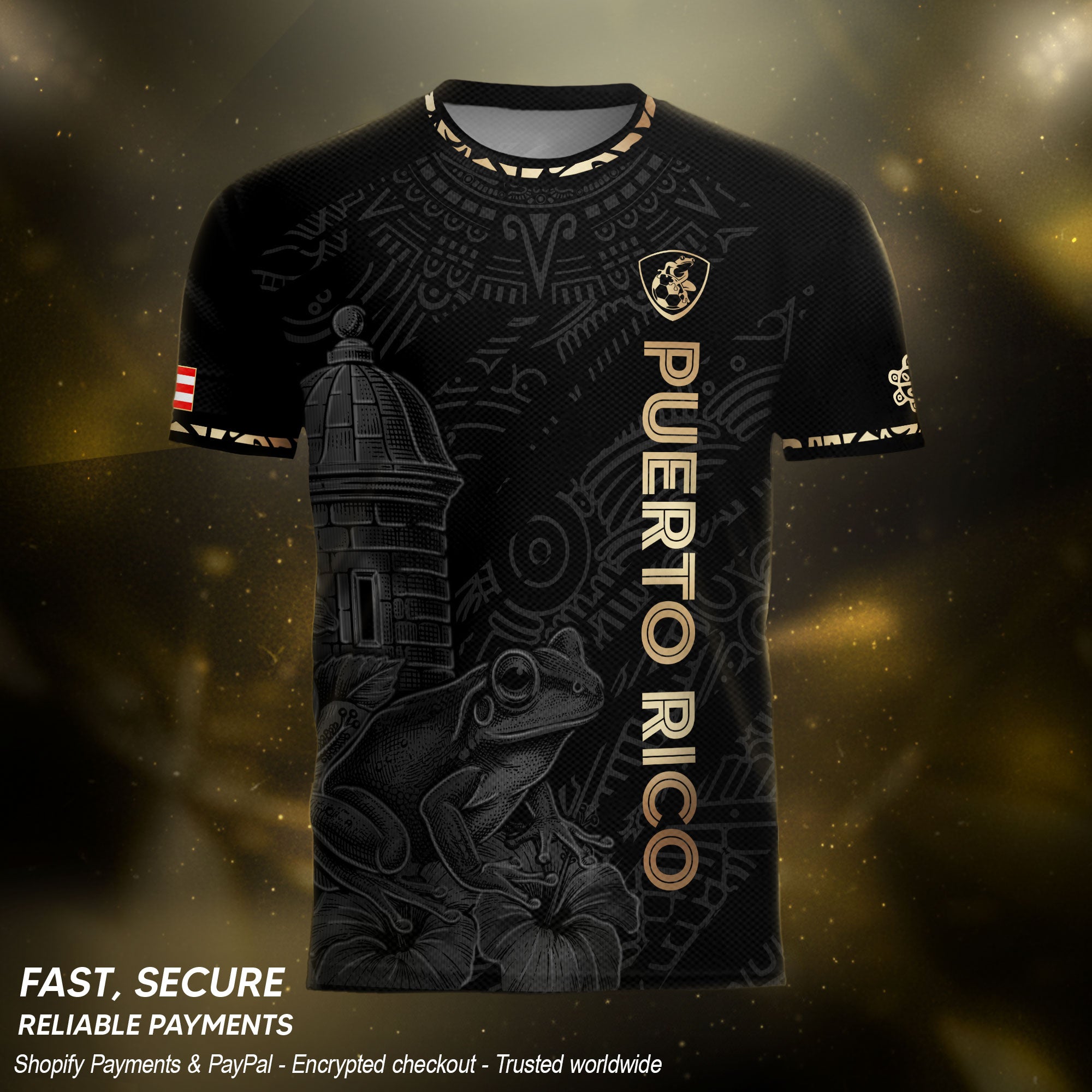 Black Puerto Rican Soccer Jersey for Men Puerto Rico Jersey Men Puerto Rican Jersey Mens Soccer Shirt