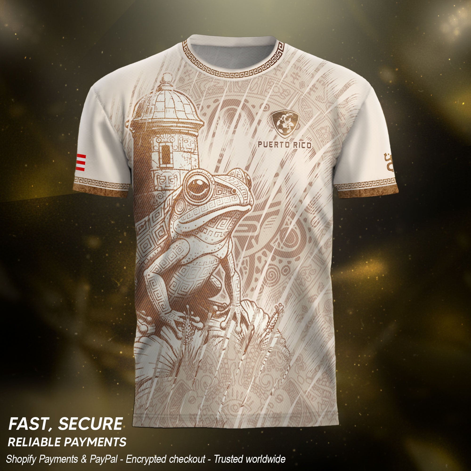 Beige Puerto Rico Soccer Jersey Men Puerto Rican Jersey for Men Puerto Rico Jersey Mens Soccer Shirt